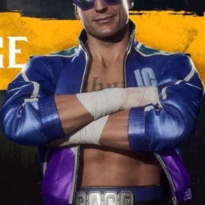 Mortal Kombat 11 Johnny Cage Blue Leather Jacket