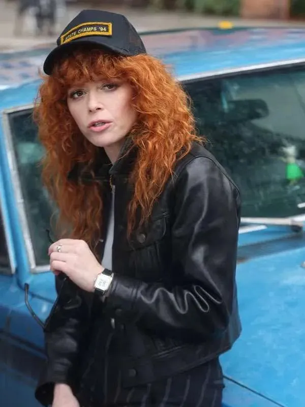 Natasha Lyonne Poker Face 2025 Leather Jacket