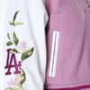 New Era LA Dodgers Pink Floral Varsity Jacket