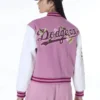 New Era LA Dodgers Womens MLB Floral Dark Pink Varsity Jacket