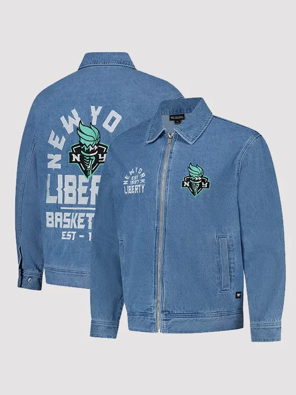 New York Liberty The Wild Collective Denim Jacket
