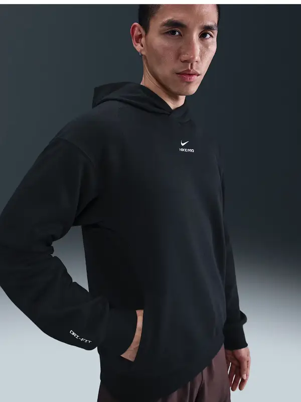 Nike Pro Training Men's Dri-FIT Mid Layer Training Hoodie Black