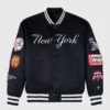 OVO x New Era x MLB Yankees Varsity Jacket Black