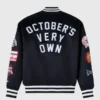 OVO x Yankees Varsity Jacket Black