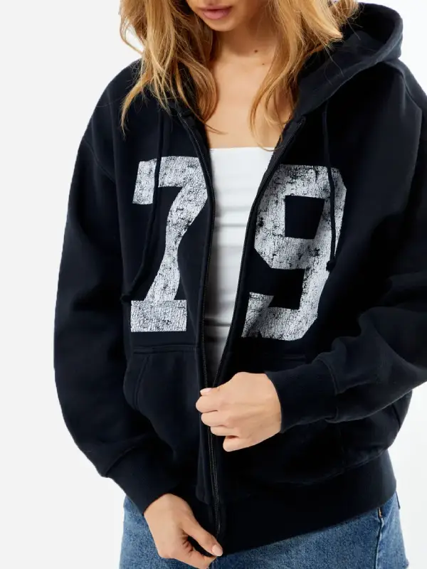 Pacsun 79 Black Zip-Up Hoodie