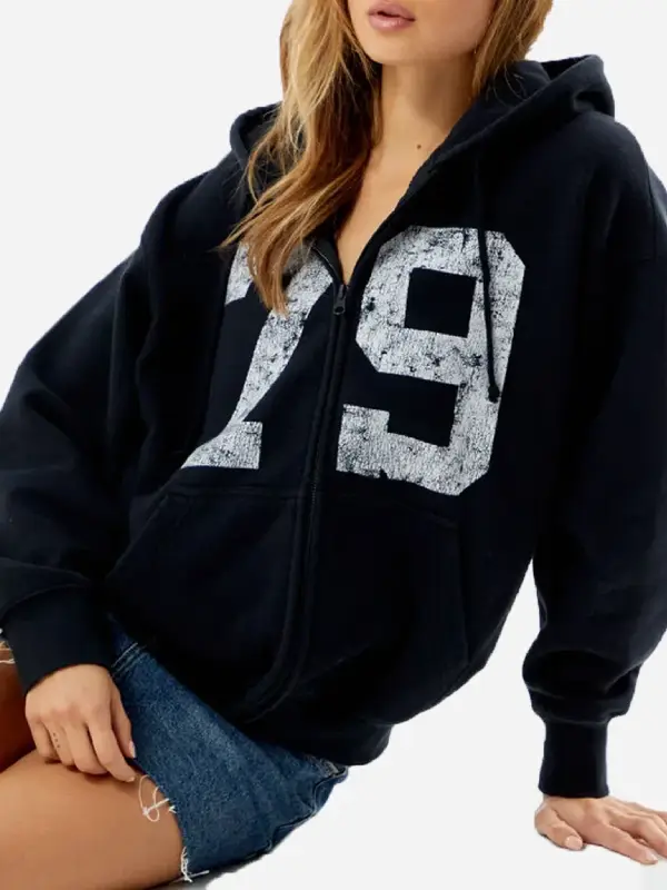 Pacsun 79 Zip-Up Hoodie Black