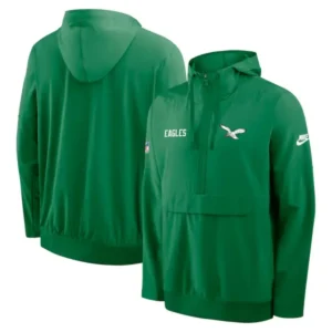 Philadelphia Eagles Nike Sideline Anorak Hoodie Jacket Kelly Green