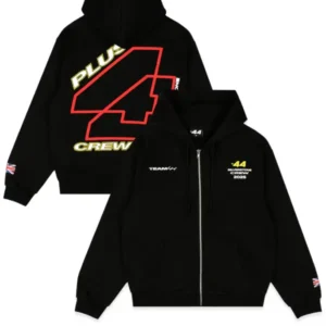 Plus44 Silverstone Crew 2025 Zip Up Hoodie Black
