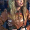 Poker Face Natasha Lyonne Leather Bomber Jacket