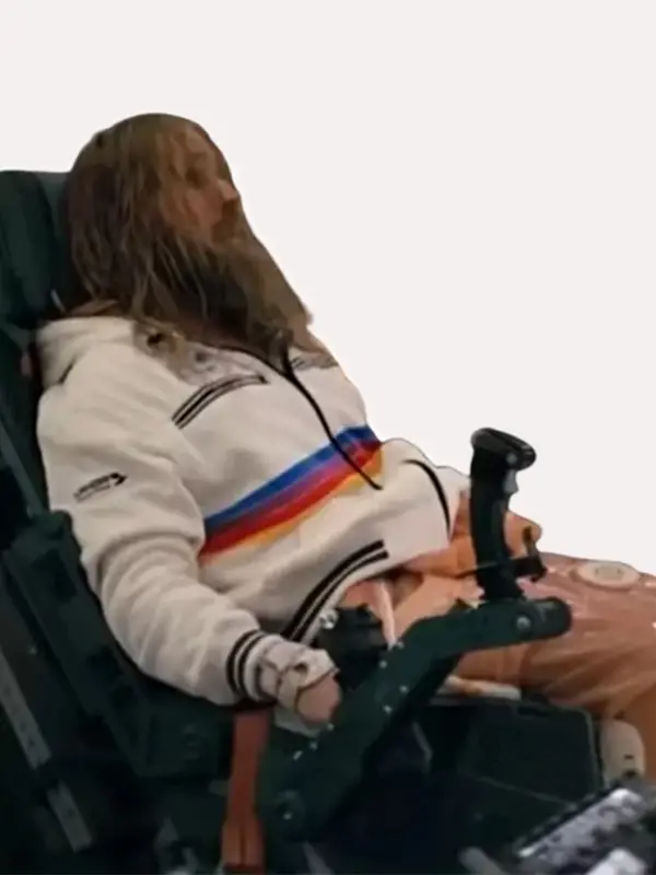 Project Hail Mary Ryan Gosling Rainbow Stripe Hoodie White