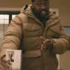 S02 Elsbeth Hooded Russell Greene Puffer Jacket