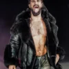 Seth Rollins Black Shearling Leather Jacket