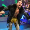 Seth Rollins Shearling Leather Jacket Black