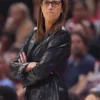 Stephanie White Indiana Fever Black Leather Blazer