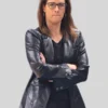 Stephanie White Indiana Fever Leather Jacket Black