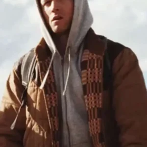 Taron Egerton She Rides Shotgun Brown Jacket