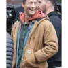 The Running Man Ben Richards Brown Hooded Jacket