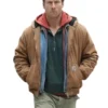 The Running Man Glen Powell Brown Jacket