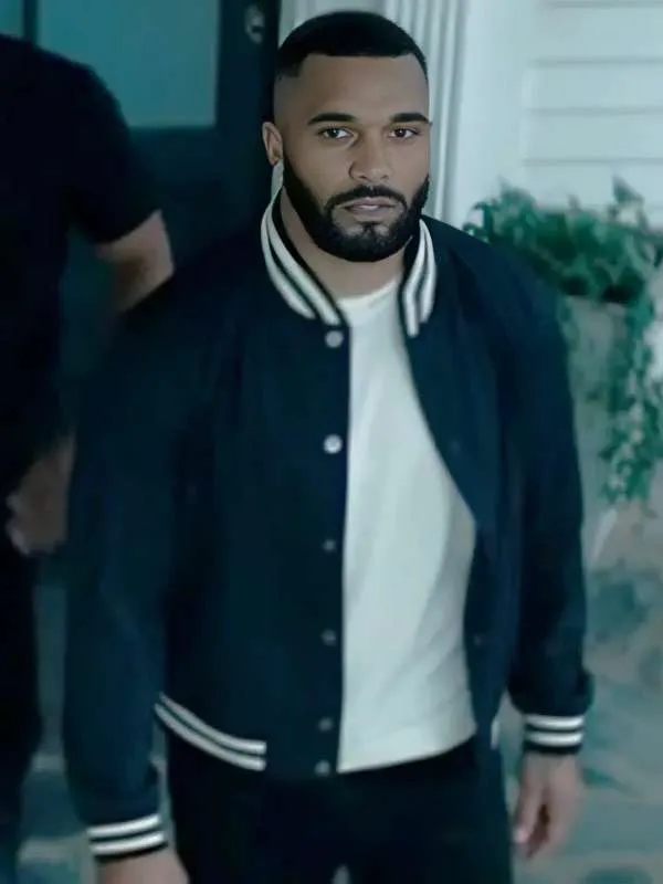 Tyler Perry’s Duplicity 2025 Tyler Lepley Black Varsity Jacket