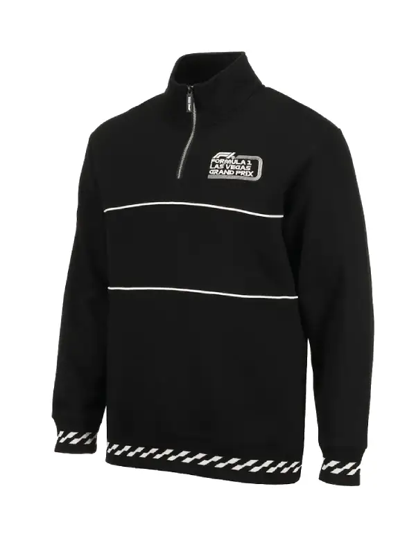 Unisex Black Formula 1 Las Vegas Grand Prix Classic Quarter Zip Pullover Sweatshirt