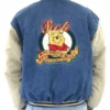 Vintage 90s Unisex Winnie The Pooh Denim Bomber Jacket
