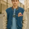 Vintage 90s Unisex Winnie The Pooh Denim Varsity Jacket