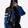 Blue Vanson Leather Motorcycle Jacket