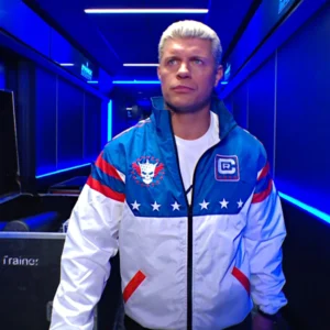 WWE Cody Rhodes Stars & Stripes Nightmare Windbreaker Jacket - Mens