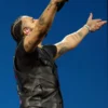Wireless Festival 2025 Black Leather Vest Drake