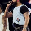 Wireless Festival 2025 Drake Blue Cropped Vest