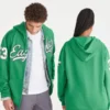Aeropostale Eagles Script Full-Zip Hoodie Green