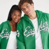 Aeropostale Eagles Script Green Zip-Up Hoodie