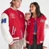 Aeropostale San Francisco 49ers Bomber Jacket Red