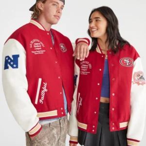 Aeropostale San Francisco 49ers Bomber Jacket Red