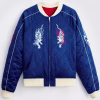 Azuki Twin Tigers Blue Satin Jacket