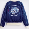 Azuki Twin Tigers Quilted Jacket Blue