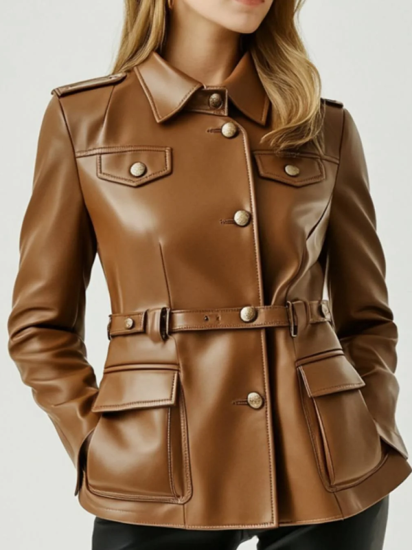 Bonnie Leather Brown Jacket