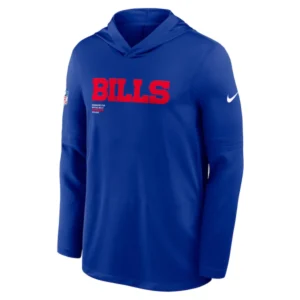 Buffalo Bills Fury Performance Long Sleeve Hoodie T-Shirt Blue