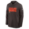Cleveland Browns Sideline Performance Long Sleeve Hoodie T-Shirt