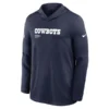 Dallas Cowboys Sideline Performance Long Sleeve Hoodie T-Shirt Blue