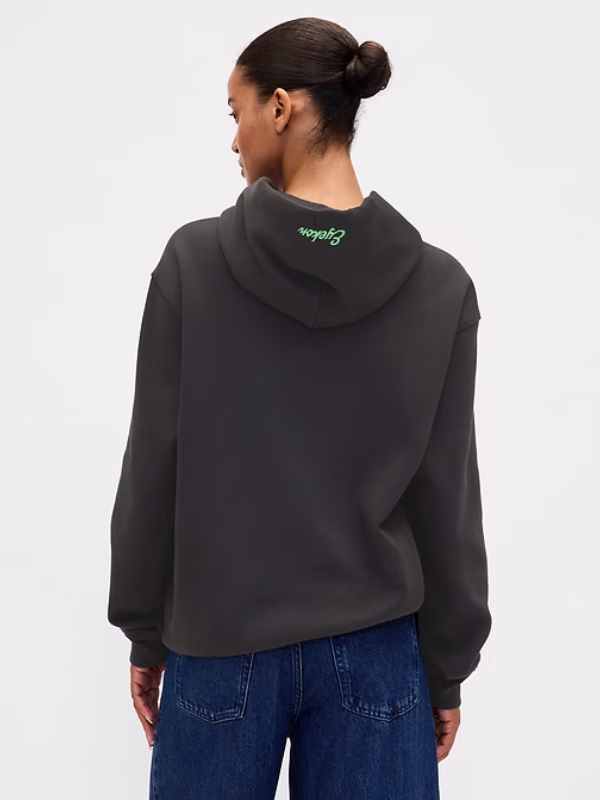 Gap KATSEYE Logo Relaxed Black Hoodie