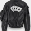 Kendrick Lamar Cards Black Leather Jacket