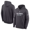 Las Vegas Raiders Nike Anthracite Toss Sweep Performance Hoodie Black