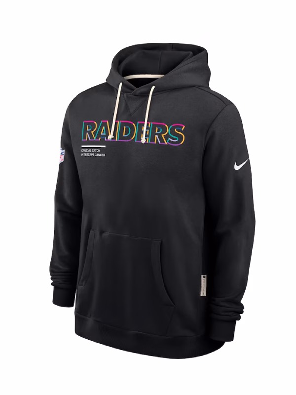Las Vegas Raiders Nike Black 2025 NFL Crucial Catch Sideline Standard Issue Dri-FIT Hoodie