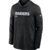 Las Vegas Raiders Nike Sideline Performance Long Sleeve Hoodie T-Shirt Black