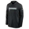 Las Vegas Raiders Sideline Performance Long Sleeve Hoodie T-Shirt Black