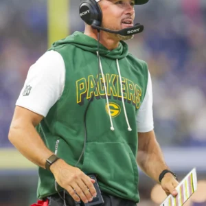 Matt LaFleur Green Bay Packers Nike Sideline Sleeveless Hoodie