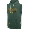 Matt LaFleur Green Bay Packers Nike Sideline Standard Issue Dri-FIT Sleeveless Hoodie - Green