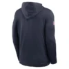 Men's Chicago Bears Nike Navy Sideline Pure Fury Performance Long Sleeve Hoodie T-Shirt
