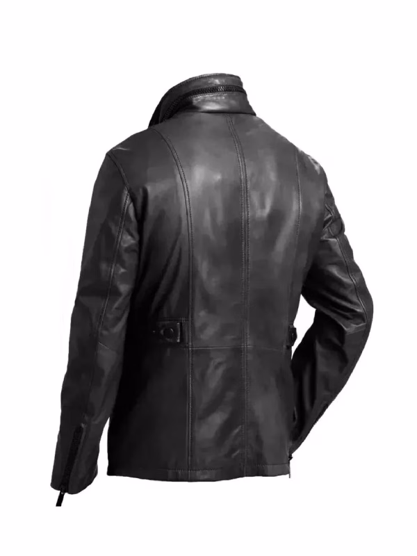 Men's M65 Field Black Real Lambskin Leather Coat